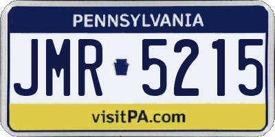 PA license plate JMR5215