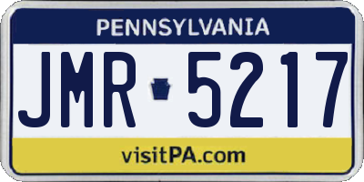 PA license plate JMR5217
