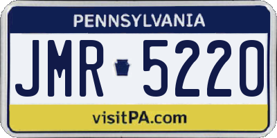 PA license plate JMR5220