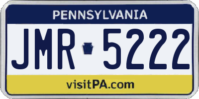 PA license plate JMR5222