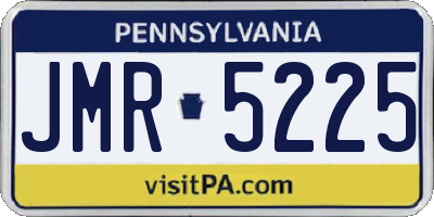 PA license plate JMR5225