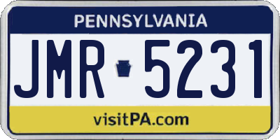 PA license plate JMR5231