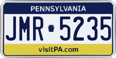 PA license plate JMR5235