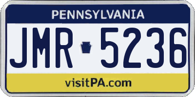 PA license plate JMR5236