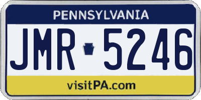 PA license plate JMR5246