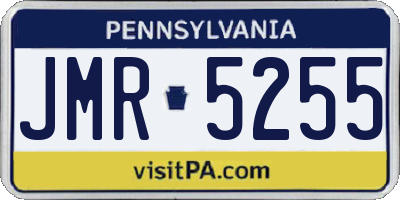 PA license plate JMR5255