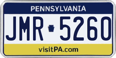 PA license plate JMR5260