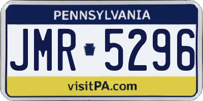 PA license plate JMR5296