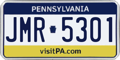 PA license plate JMR5301