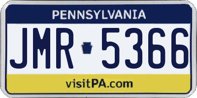 PA license plate JMR5366