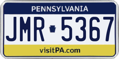PA license plate JMR5367