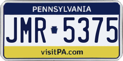 PA license plate JMR5375
