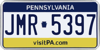 PA license plate JMR5397