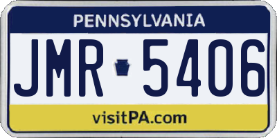 PA license plate JMR5406