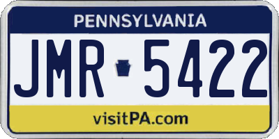 PA license plate JMR5422