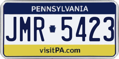 PA license plate JMR5423