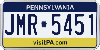 PA license plate JMR5451