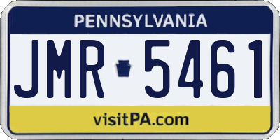 PA license plate JMR5461