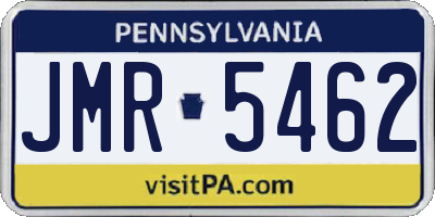 PA license plate JMR5462
