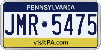 PA license plate JMR5475