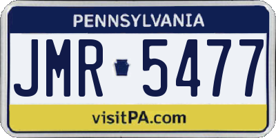 PA license plate JMR5477