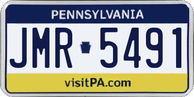 PA license plate JMR5491