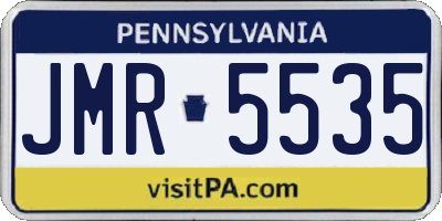 PA license plate JMR5535