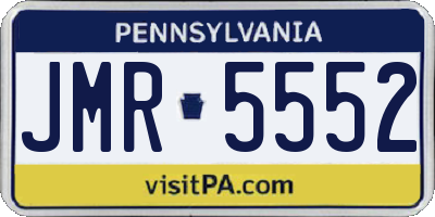 PA license plate JMR5552