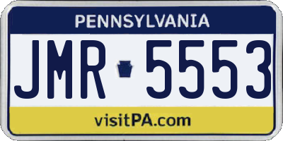 PA license plate JMR5553