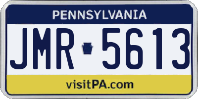 PA license plate JMR5613