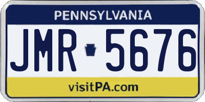 PA license plate JMR5676
