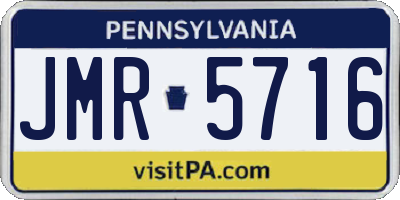 PA license plate JMR5716