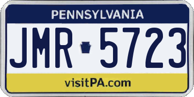 PA license plate JMR5723