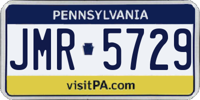 PA license plate JMR5729