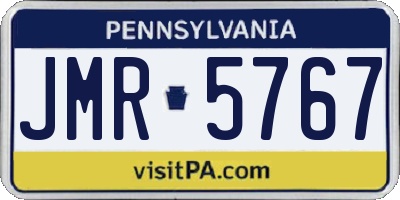 PA license plate JMR5767