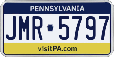 PA license plate JMR5797