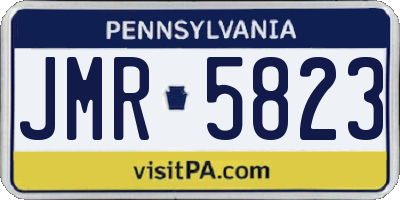 PA license plate JMR5823