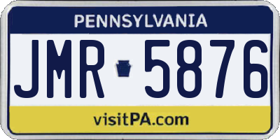 PA license plate JMR5876