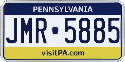 PA license plate JMR5885