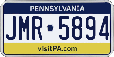 PA license plate JMR5894