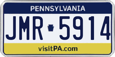 PA license plate JMR5914