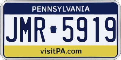 PA license plate JMR5919