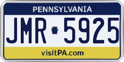 PA license plate JMR5925