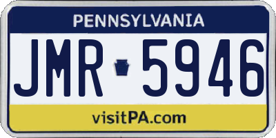 PA license plate JMR5946