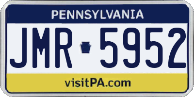 PA license plate JMR5952