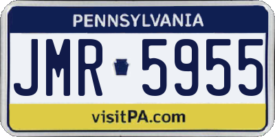 PA license plate JMR5955