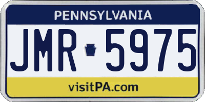 PA license plate JMR5975