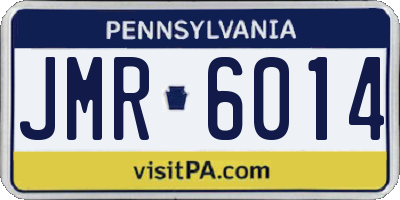 PA license plate JMR6014