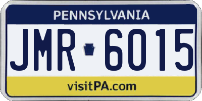 PA license plate JMR6015