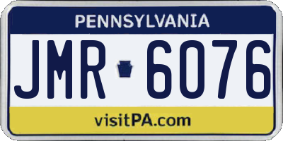 PA license plate JMR6076